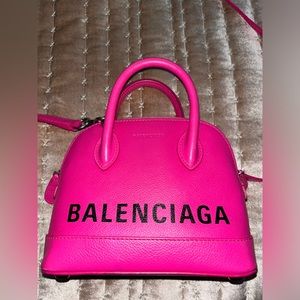 Balenciaga top handle ville leather bag